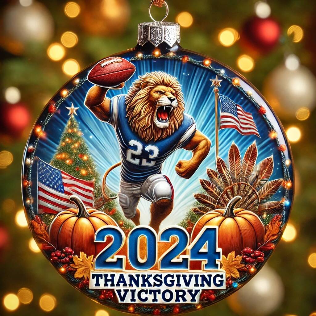 Thanksgiving Victory Football Ornament