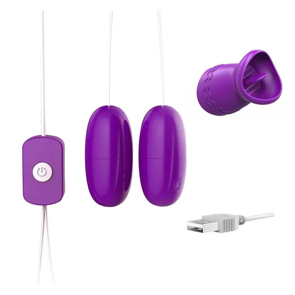 PASSION PULSE Tongue Licking Egg Vibrator: G-Spot & Clitoris Stimulator