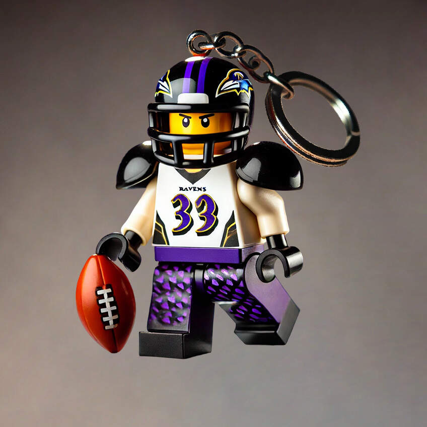 Football Team Building Set Kit Keychain