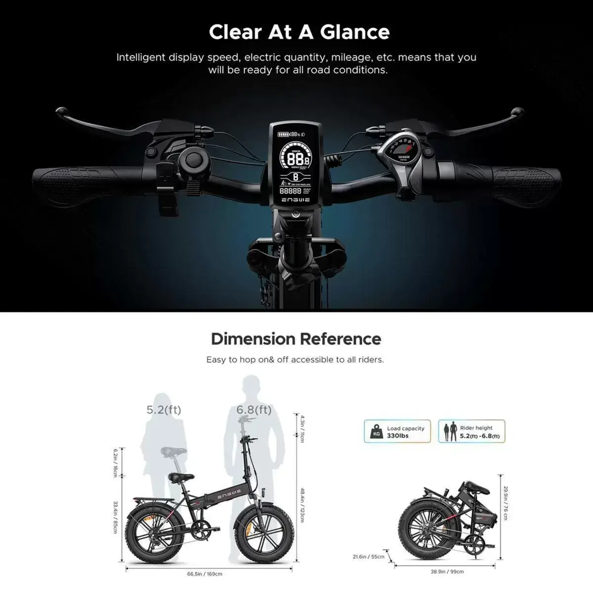 💝HSN-Last Day For Clearance-BUY 2 SAVE 35%!Engwe by Z-Edge 750-Watt Folding E-Bike w/Pedal