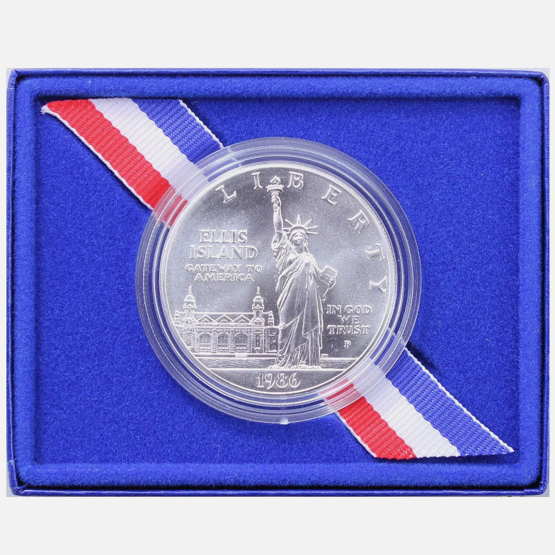 🔥1986 Statue of Liberty 100th Anniversary Silver Coin (P & S) —MS60-63💰Free Shipping