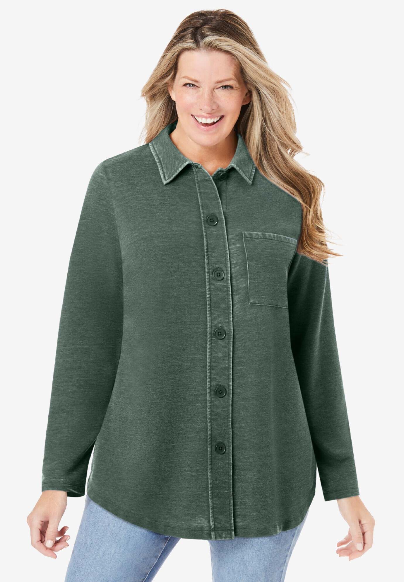 Cloud Bliss Button Front Tunic