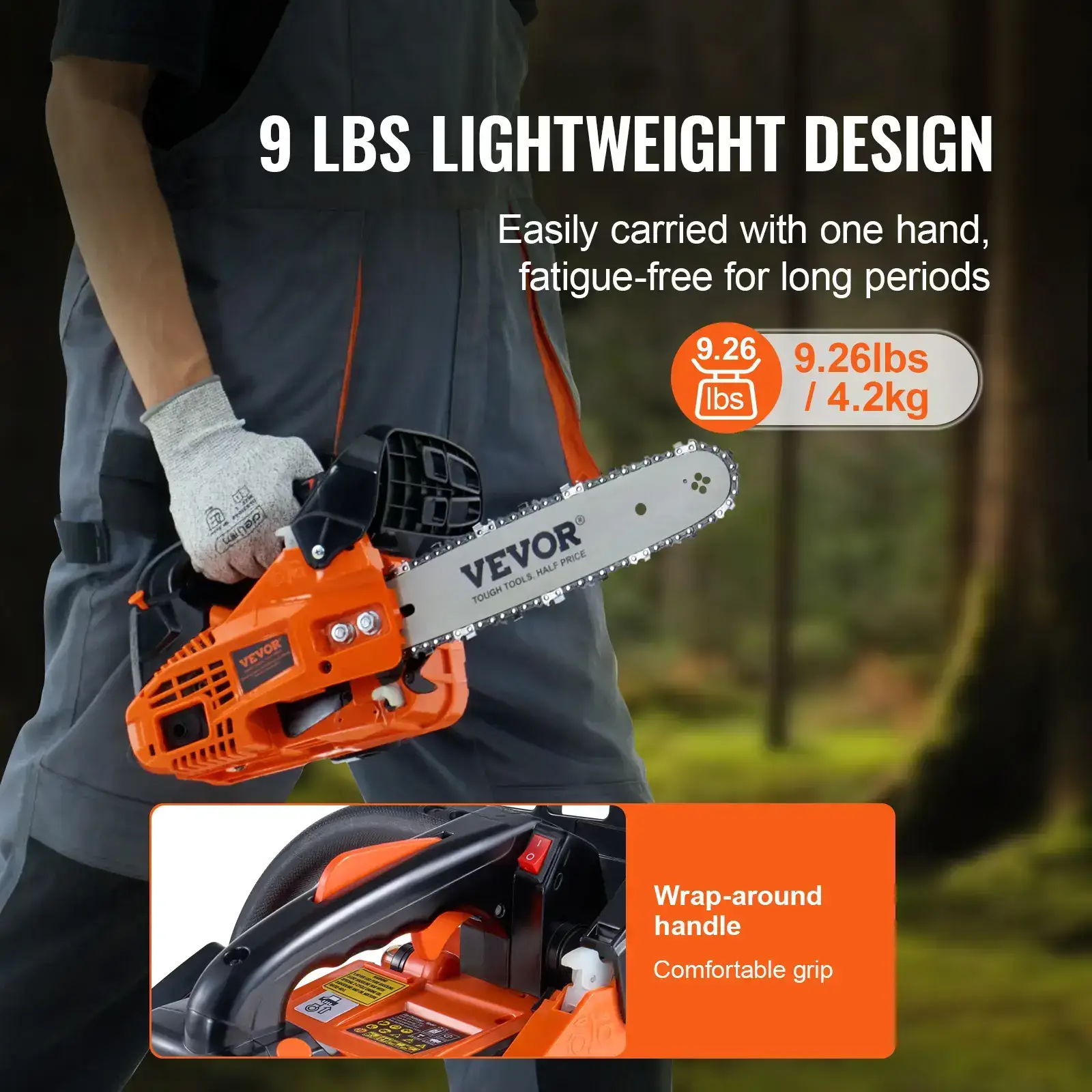 Gas Chainsaw, Various specifications, Gasoline Powered Chain Saw, Handheld Cordless Petrol Chainsaws for Tree Wood Branch Cutting, Tree Trimming, Land Clearing, Farm Garden Ranch Forest Cutting Use
