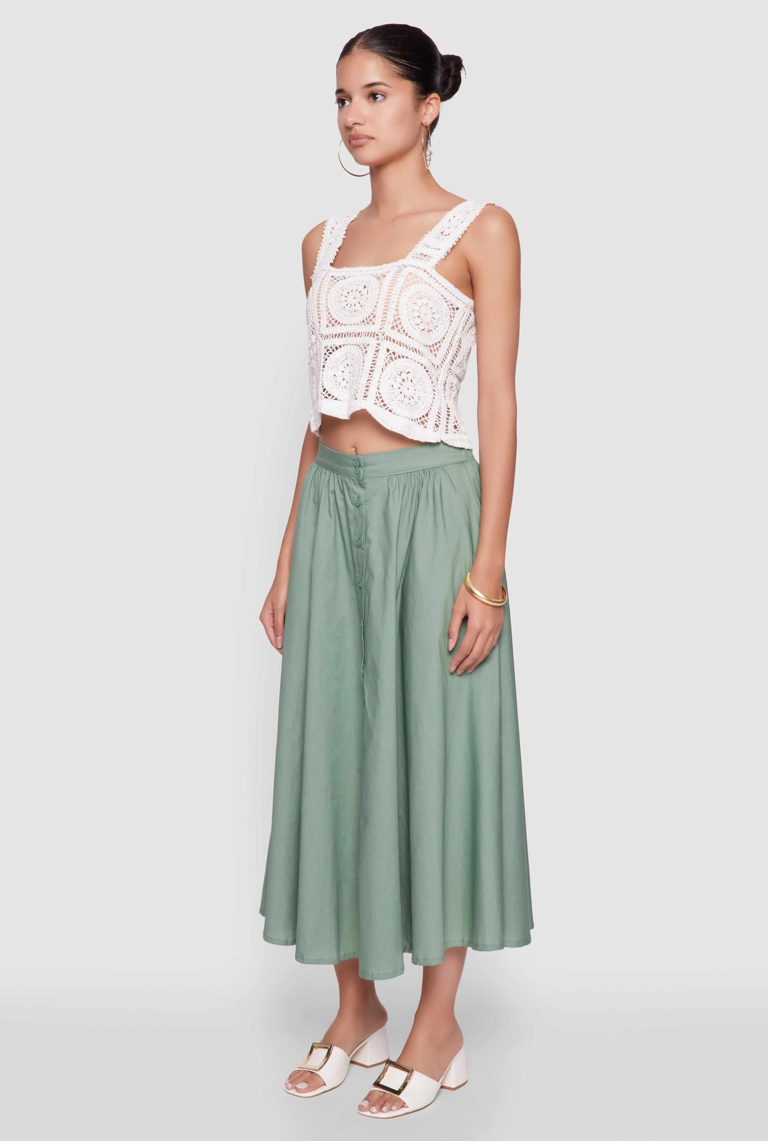Chic Crochet Cropped Tank Top