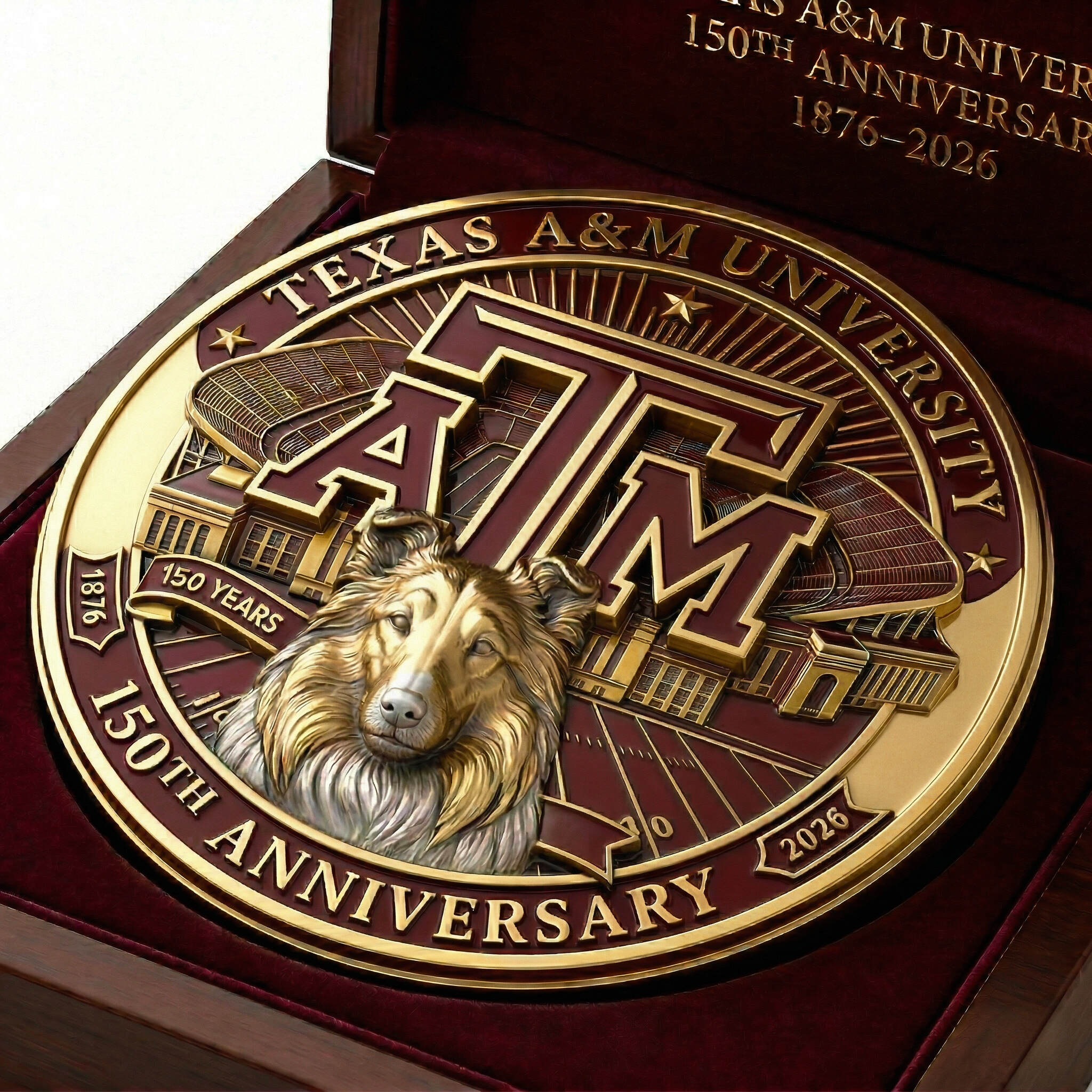 🤘 Texas A&M 150th Anniversary: Reveille Legacy Badge 🎖️
