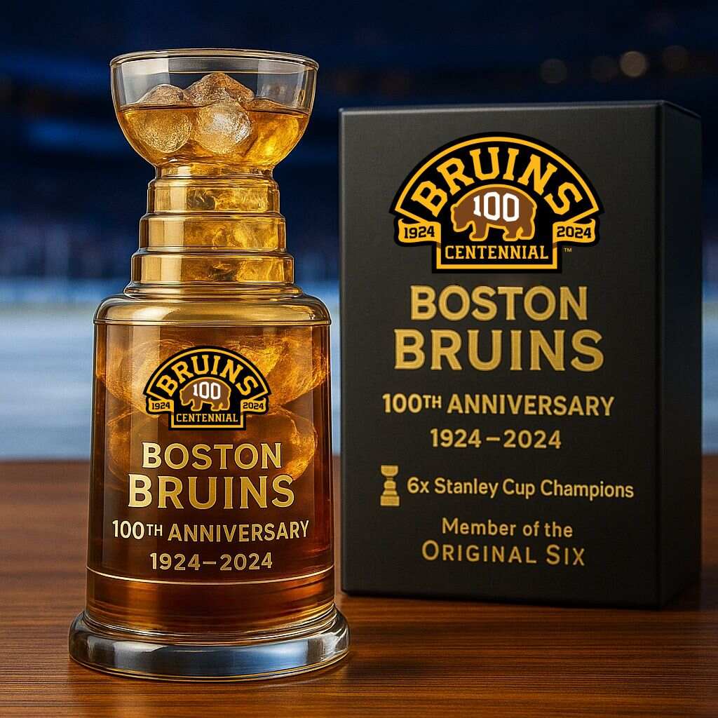 Detroit Red Wings 100th Anniversary Whiskey Glass