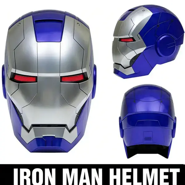 Iron Man MK5 Electric Helmet: 1:1 full-scale wearable, fully automatic voice-controlled opening and closing, high-grade electroplated metal finish, Jarvis AI interactive system, built-in LED glowing eyes, high-end collectible model