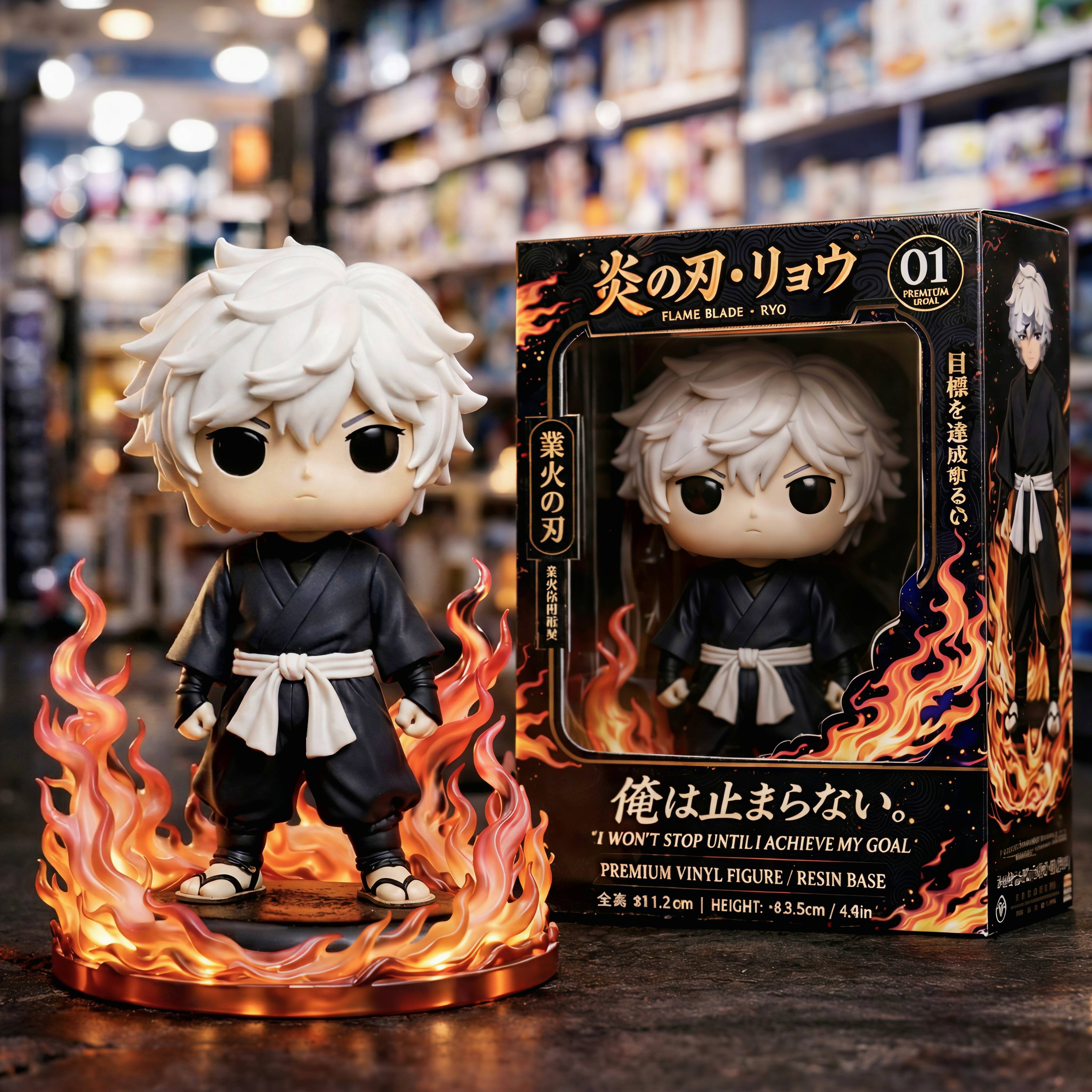 Flame Blade Ryo Resin Base Collectible Figurine