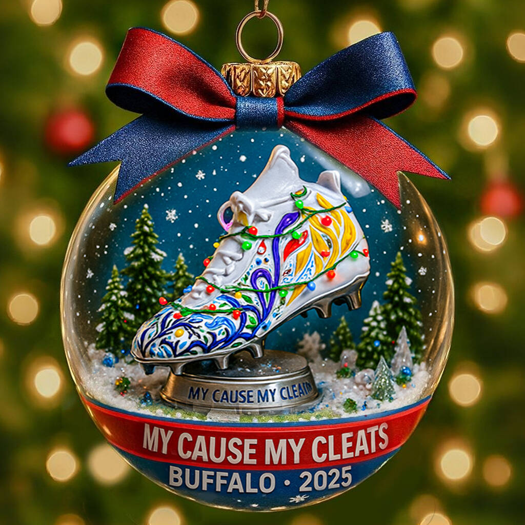Buffalo 'My Cause My Cleats' Christmas Ornament