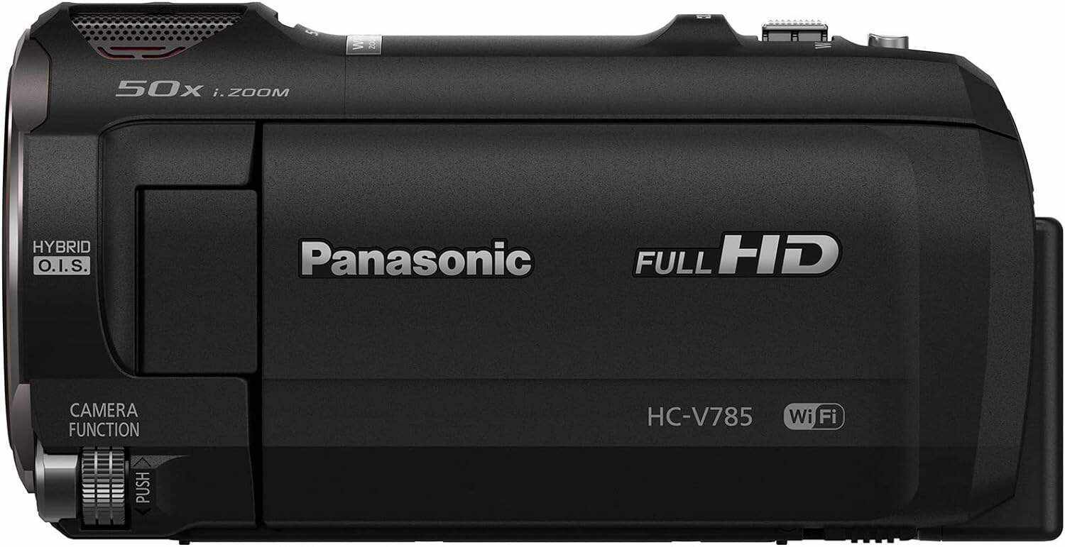 Panasonic Full HD Video Camera Camcorder HC-V180K, 50X Optical Zoom, 1/5.8-Inch BSI Sensor, Touch Enabled 2.7-Inch LCD Display (Black)
