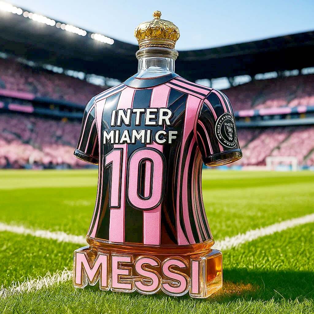 Inter Miami CF Messi Jersey Collection Whiskey Bottle