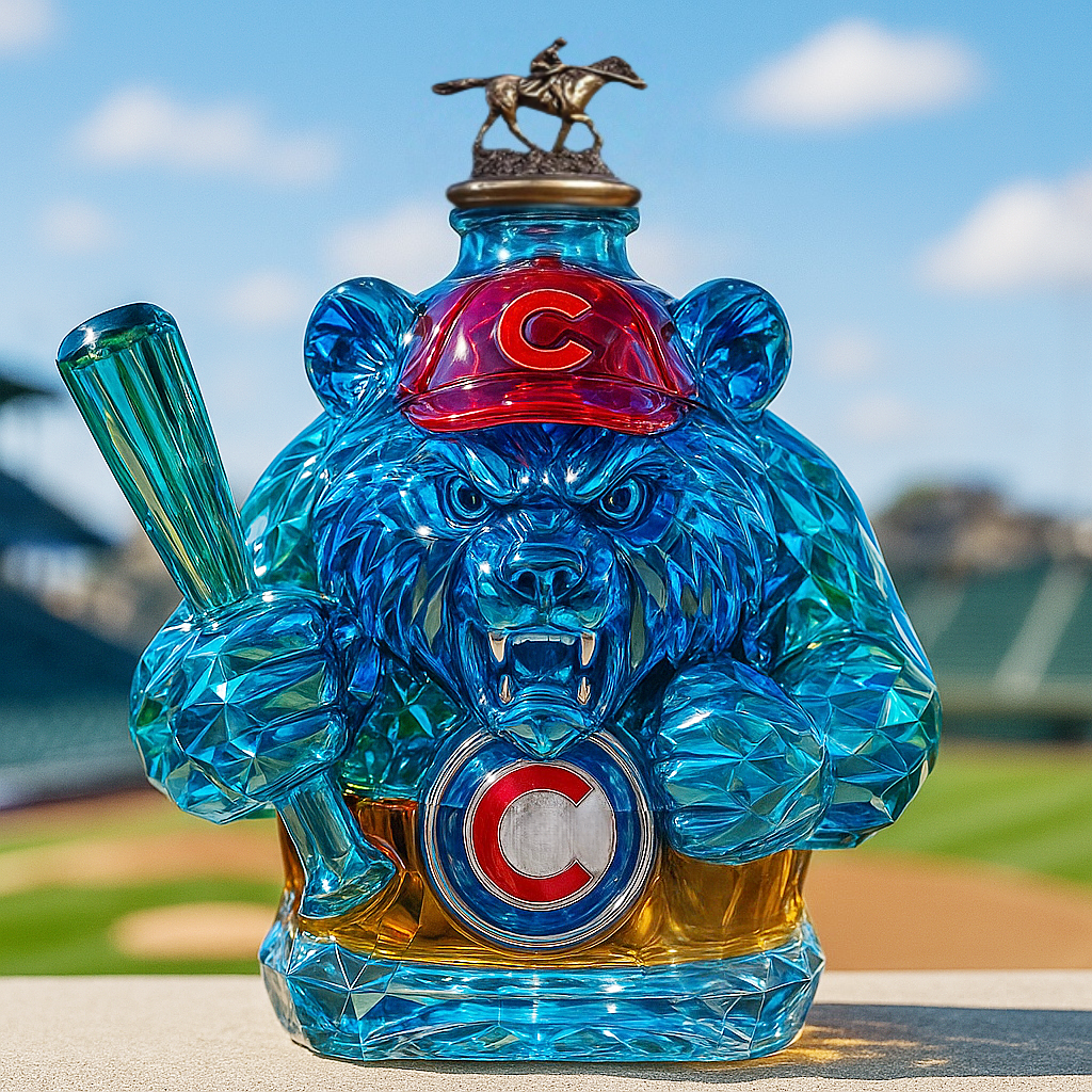 Chicago Cubs Whiskey Bottle