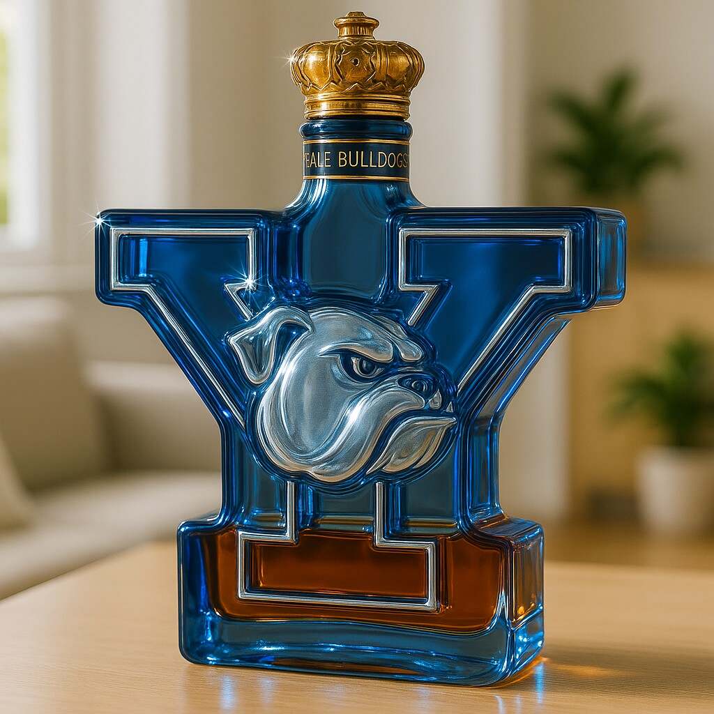 Yale Bulldogs Whiskey Bottle