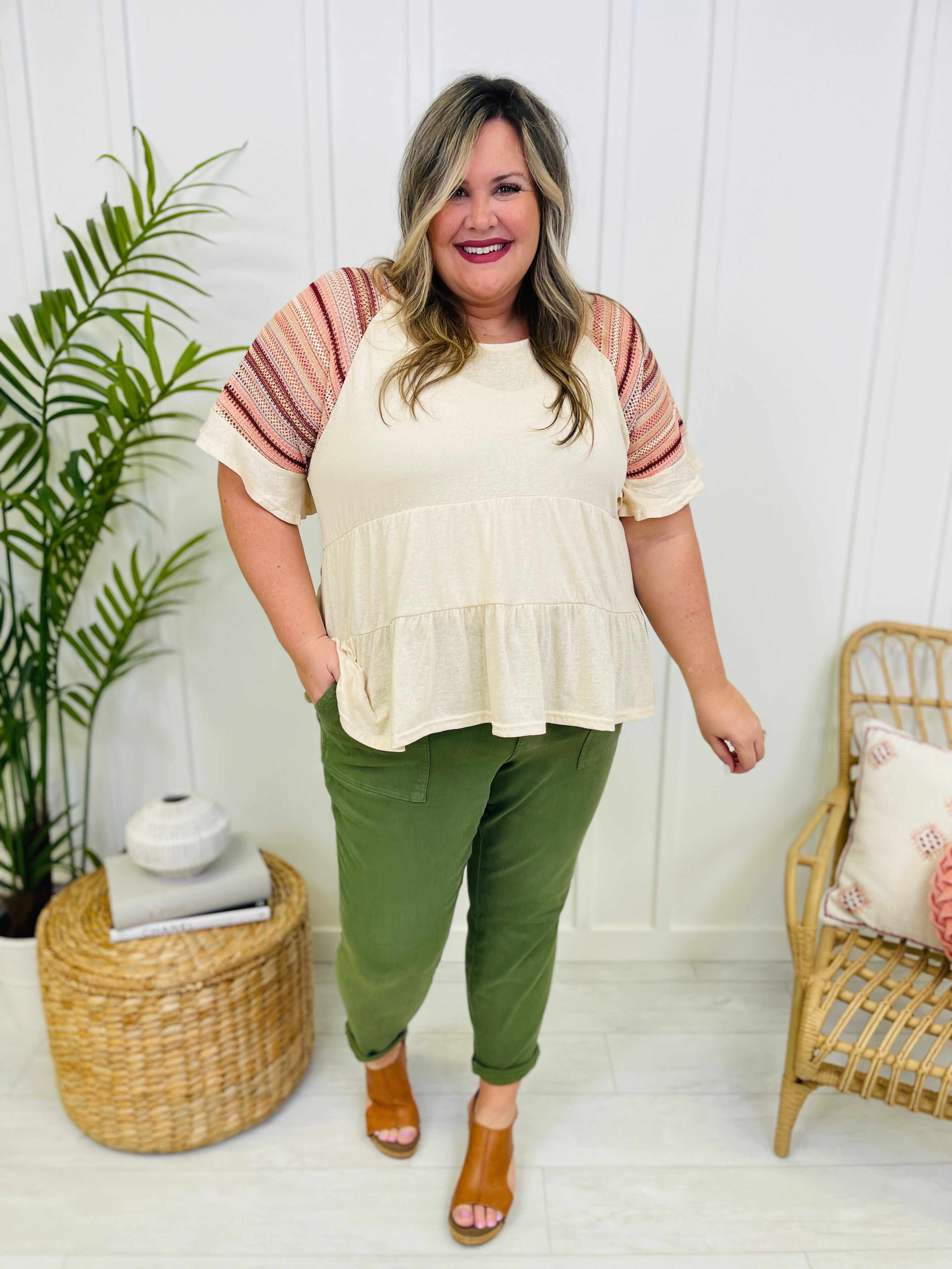 REG/CURVY Olive You Denim Jogger