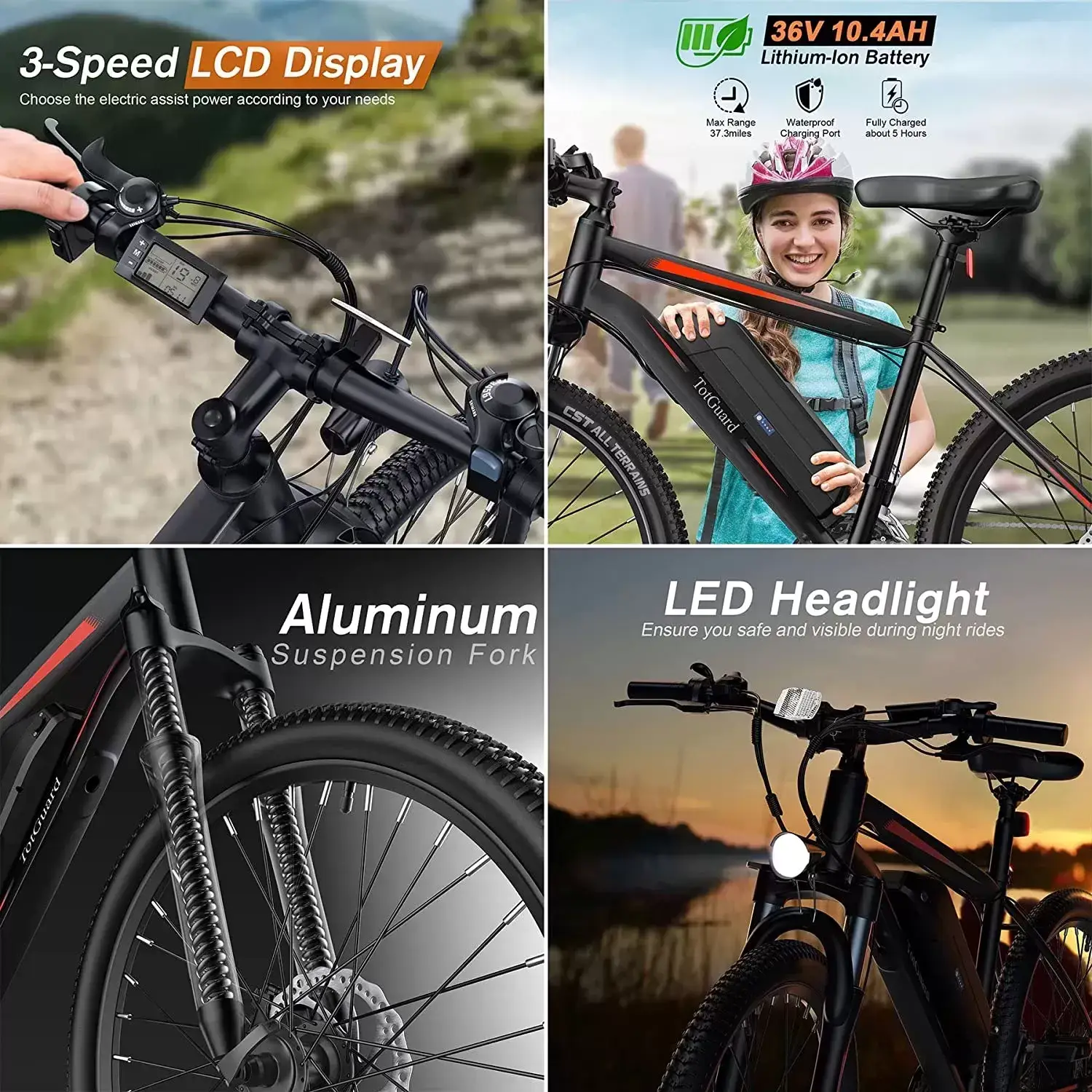 Electric Bike, Electric Bike for Adults, 26