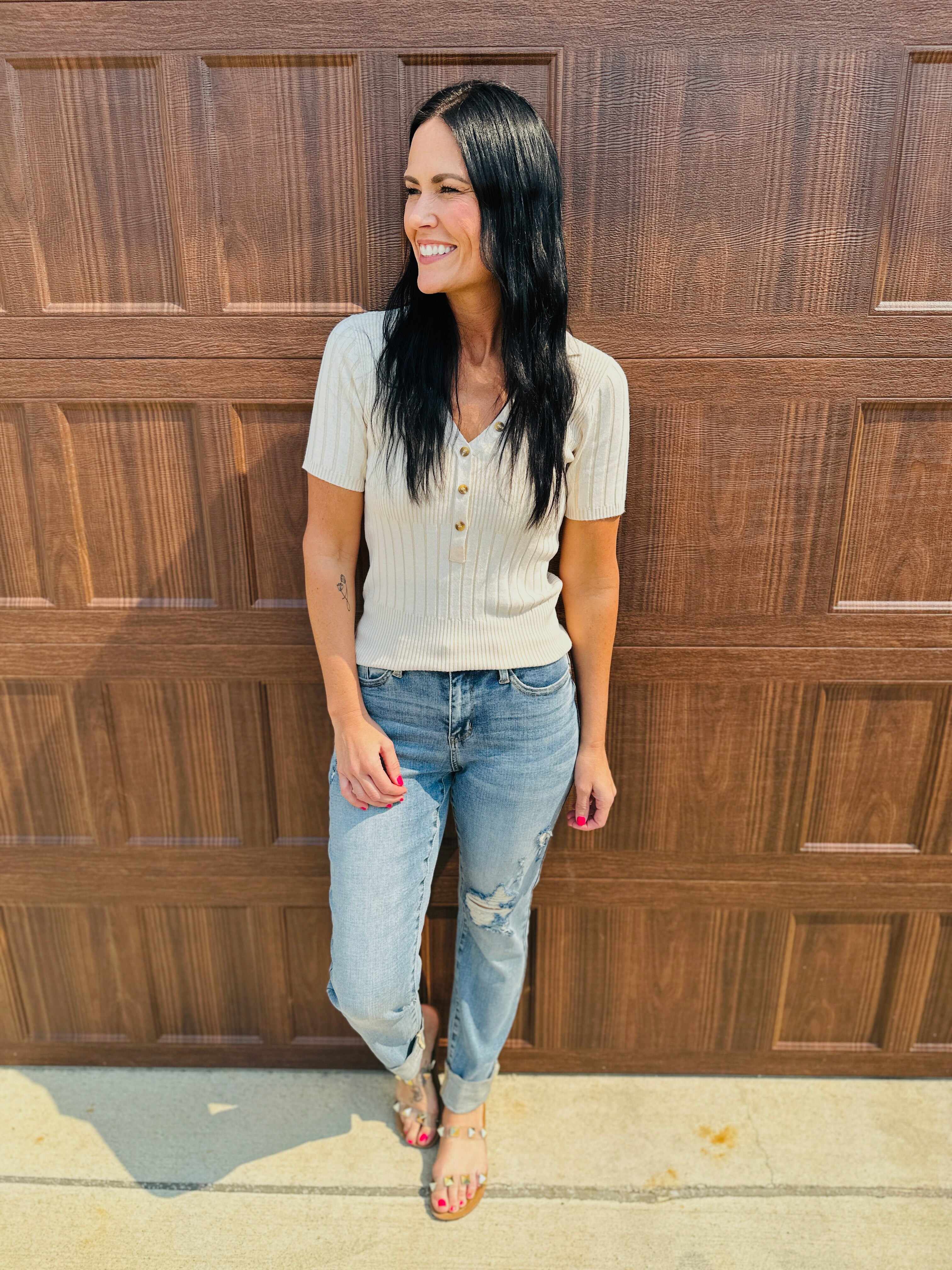 REG/CURVY Long Lost Boyfriend Mid Rise Long Inseam Boyfriend Jeans