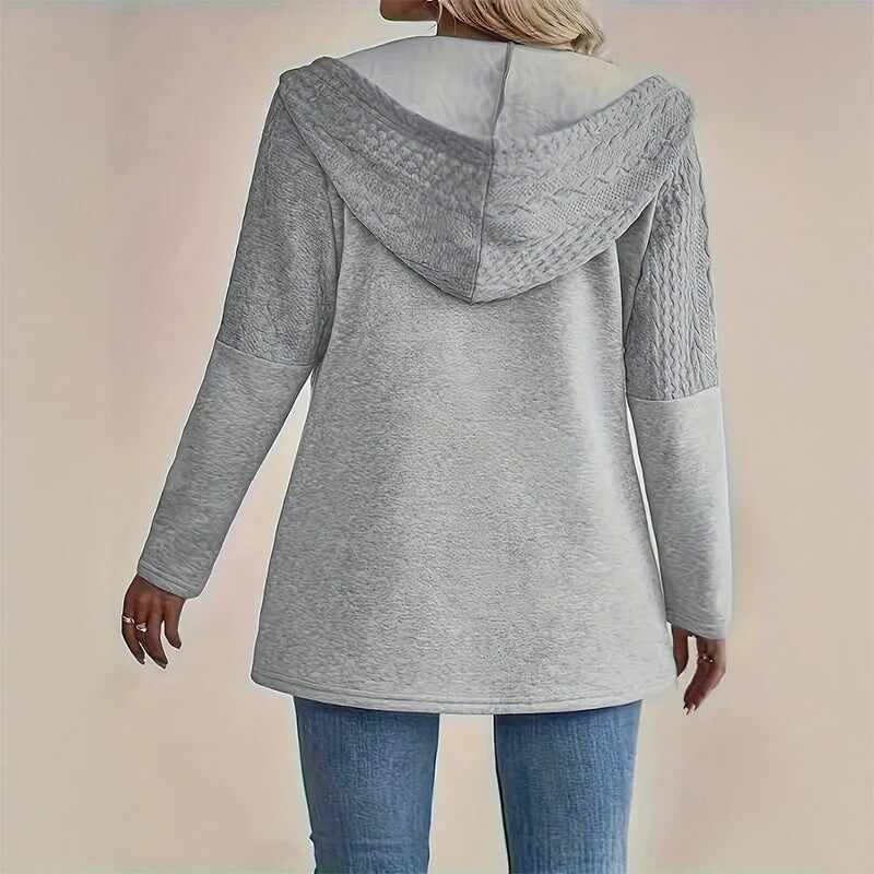 Women’s Trendy Hooded Long Sleeve Zip-Up Jacket
