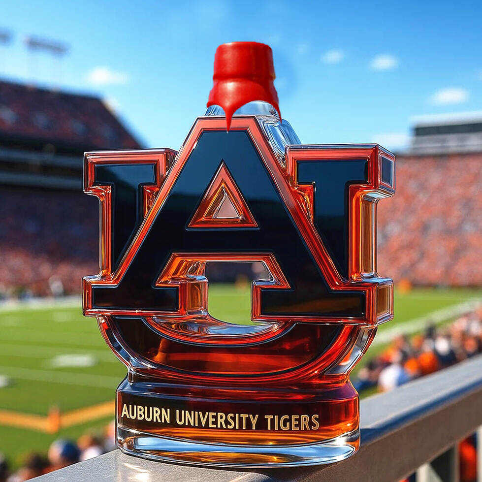 Auburn Tigers Whiskey Bottle