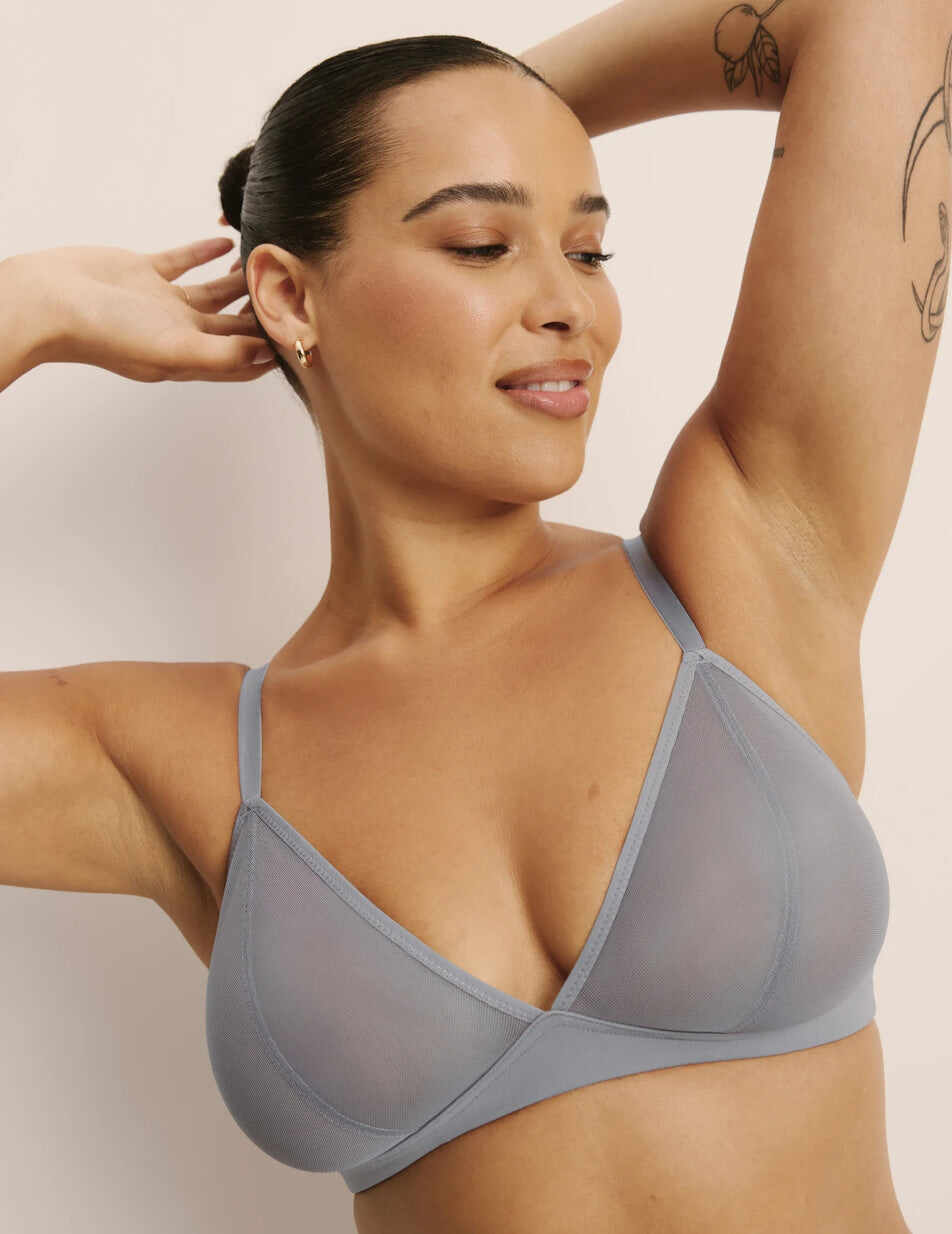 Mesh Deep V Bra
