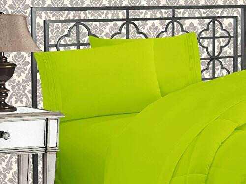 Luxurious 1500 Thread Count Three Line Embroidered Softest Premium 4-Piece Bed Sheet Set Wrinkle and Fade Resistant