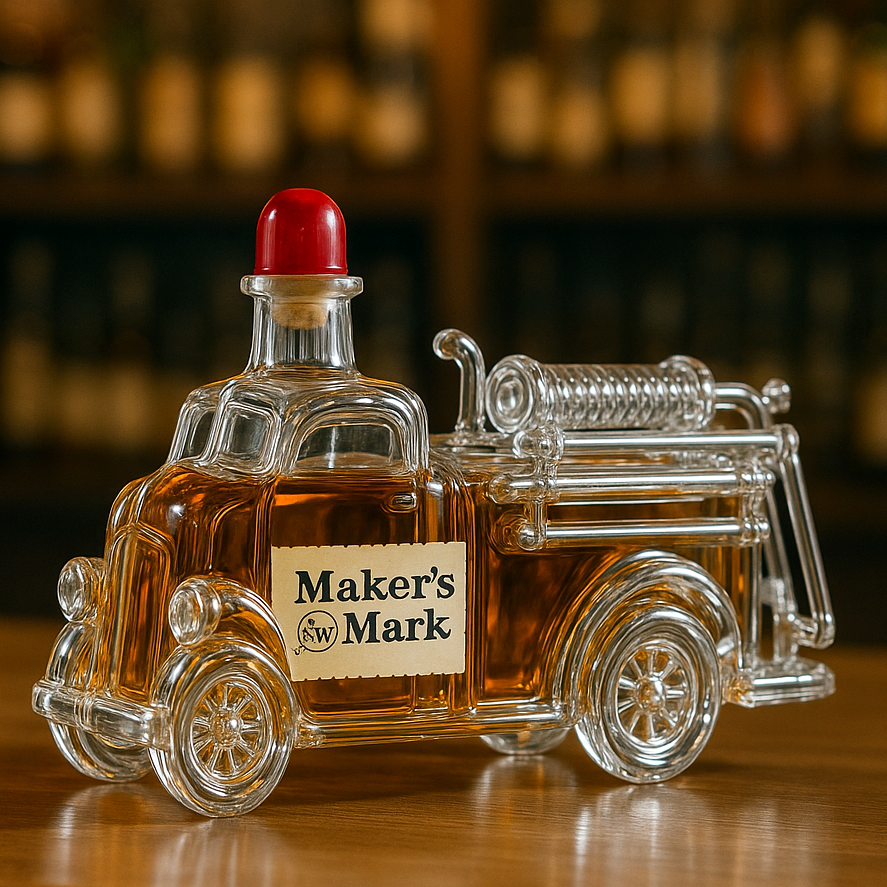 🚨Vintage Fire Truck Whiskey Bottle