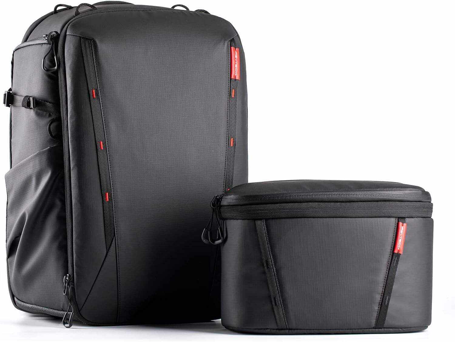 PGYTECH OneMo 2 35L-45L Camera Backpack with Shoulder Bag for 17“ Laptop for Photographers, Waterproof DSLR Backpack for Canon/Nikon/Sony, Drone Backpack for DJI Mini 3 Pro/Mavic 3/ FPV, Black