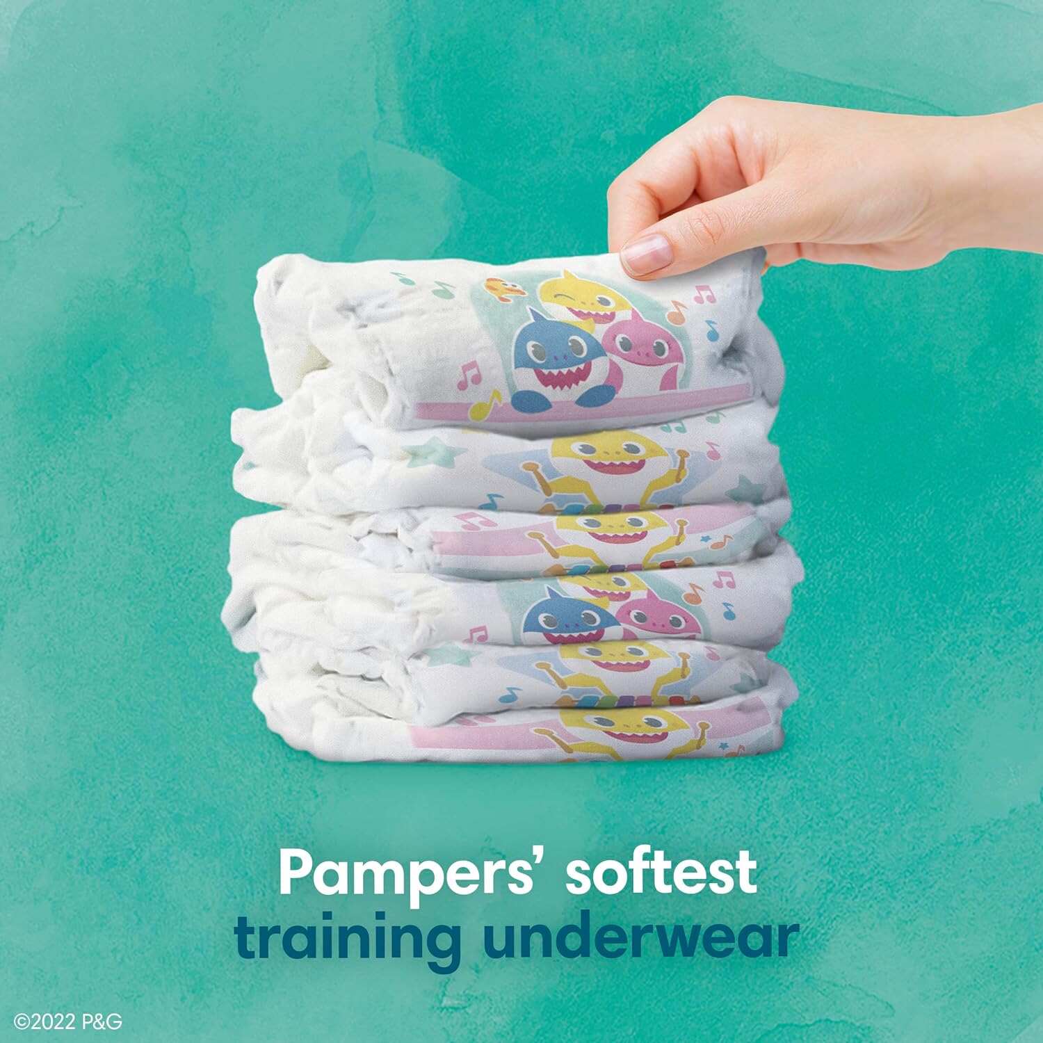 Pampers Pure Protection Training Pants Baby Shark - Size 3T-4T, 92 Count, Premium Hypoallergenic Training Underwear
