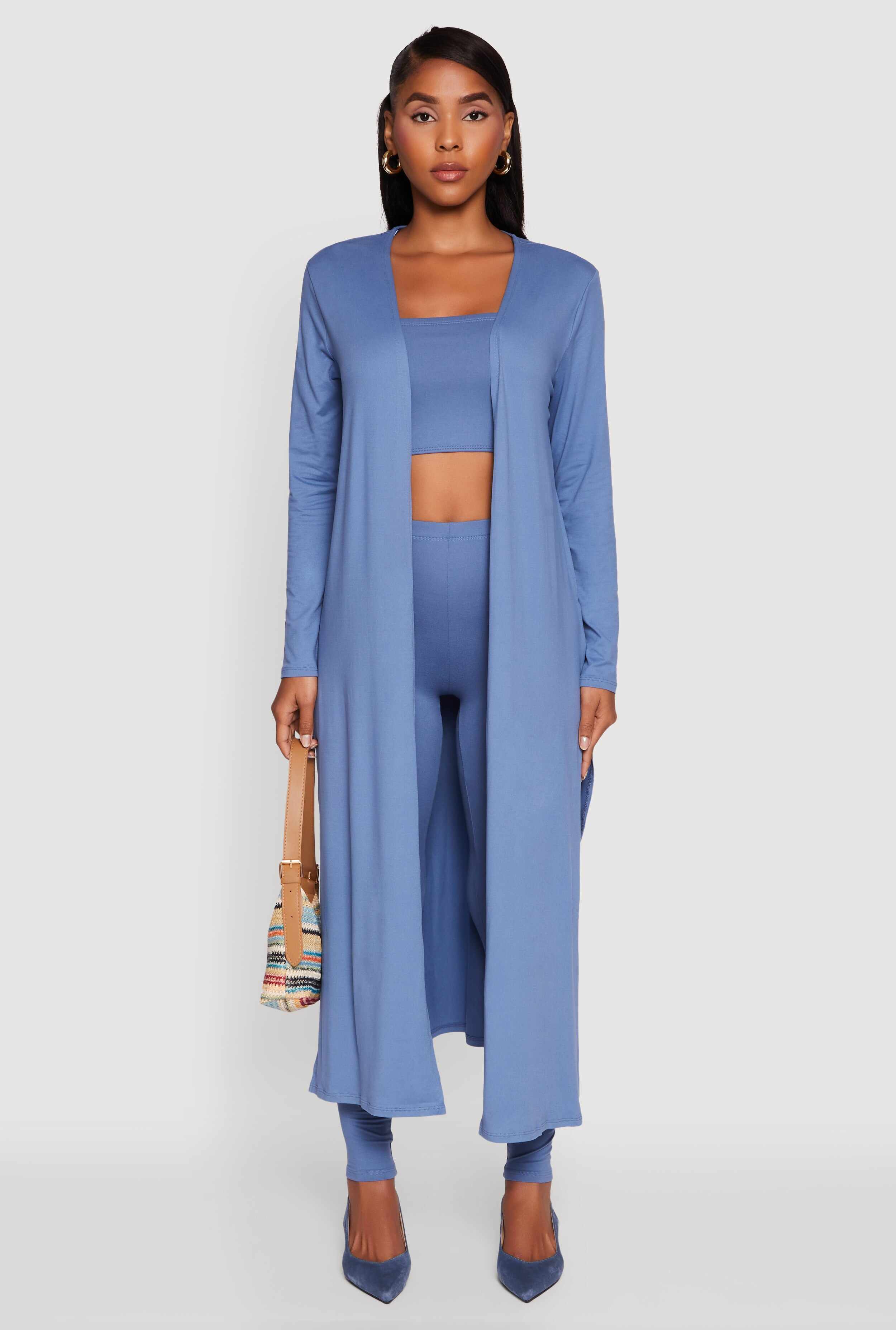 Long Sleeve Side Slit Maxi Duster