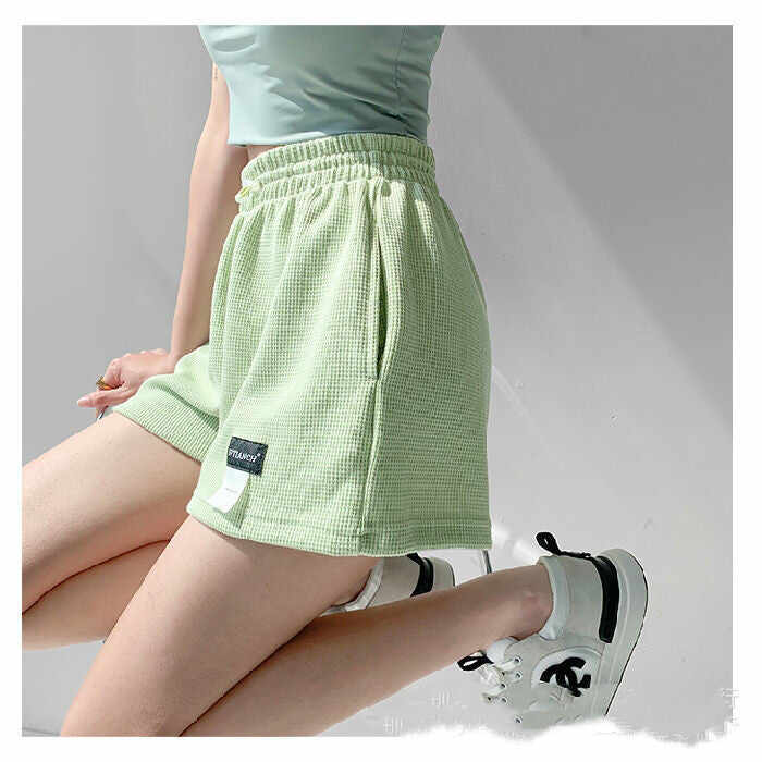 Street Spice Girl Lettered Sports Shorts Women''s High Waist Drawstring