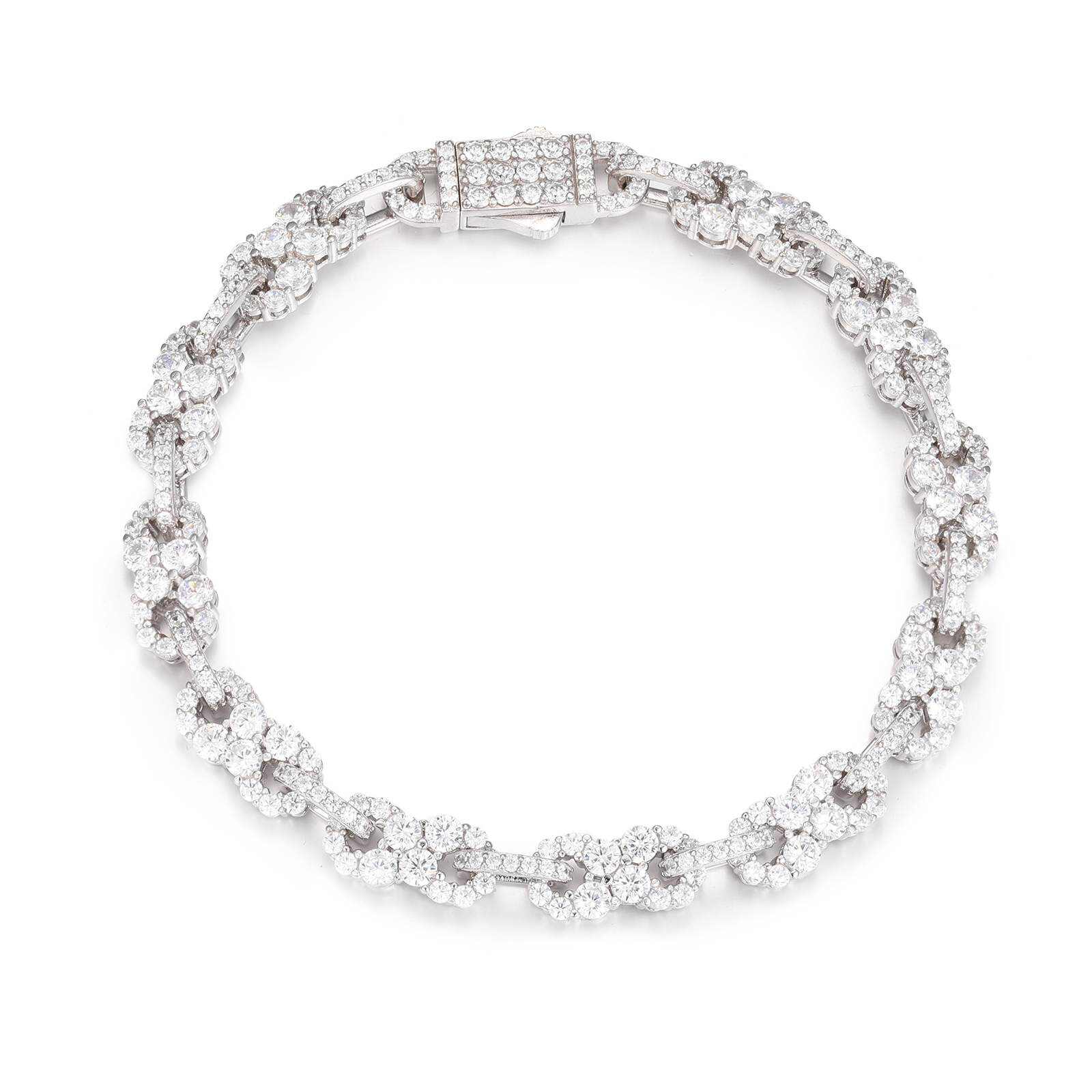 10mm S925 Moissanite Infinity Cuban Link Bracelet