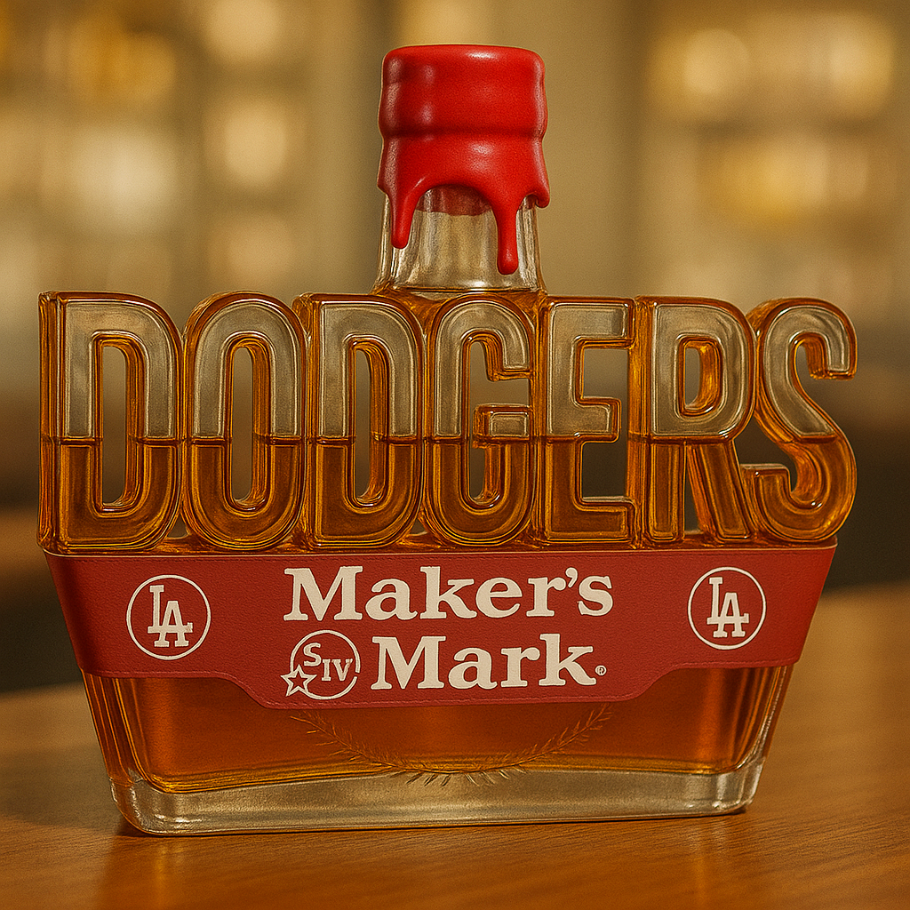 Dodgers Whiskey Bottle