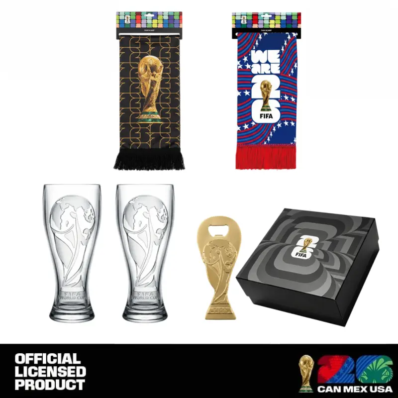 2026 Gift Set!  2 Large Ceramic Beer Mugs & Gold Trophy Opener | Durable Drinkware for Soccer Lovers & Home Bar ️ Reuse