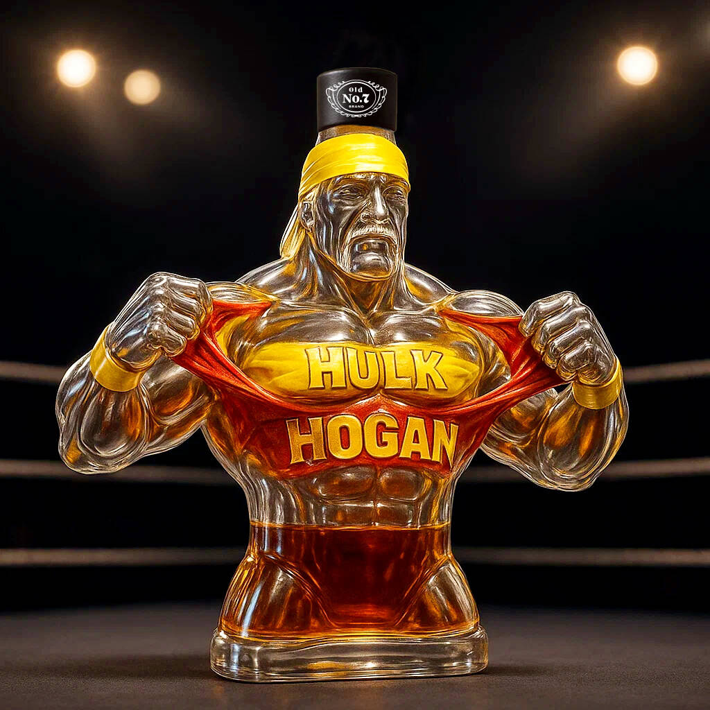 Legendary Champion Hulk Hogan Whiskey Bottle