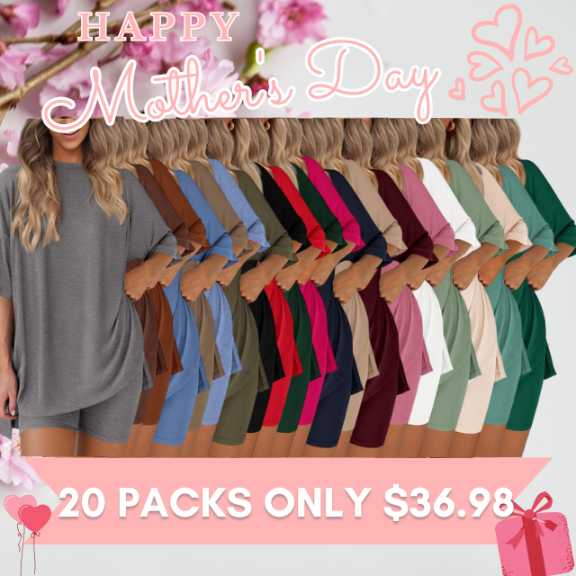 🔥Flash sale🔥Women's Two Piece Lounge Set 2026 Summer Casual Oversized Shirts  Biker Shorts Matching Airport Travel Outfit