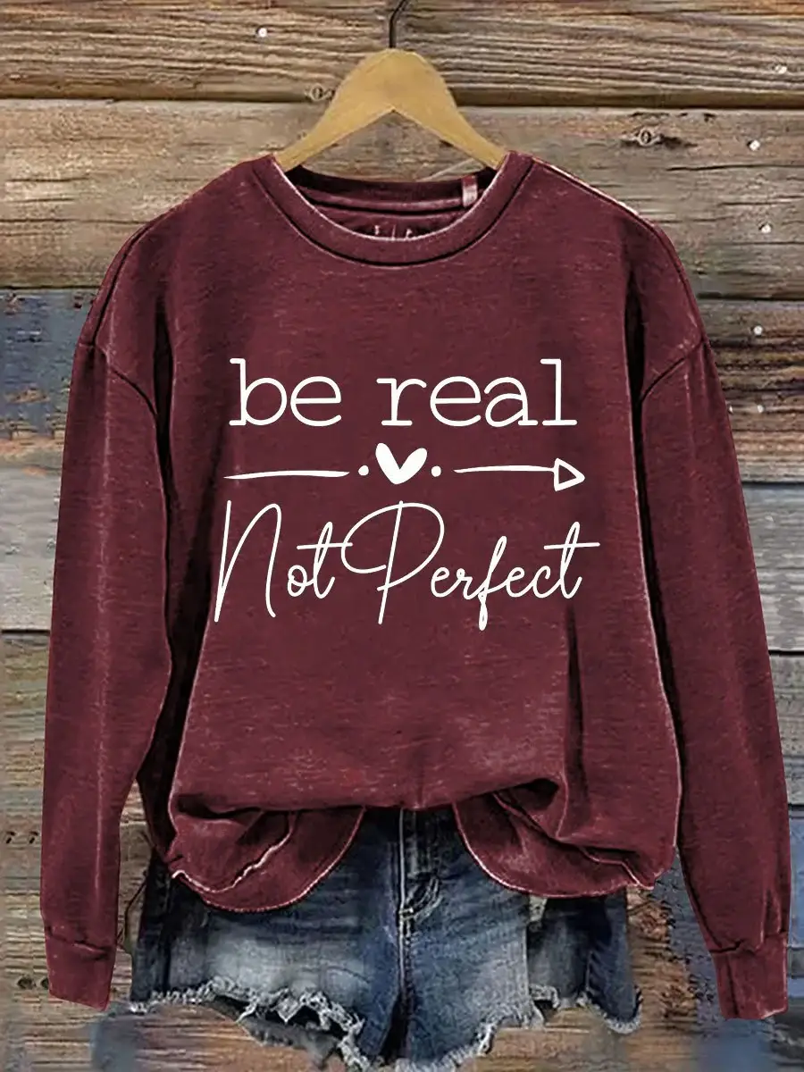 Be Kind Print Casual  Sweatshirt