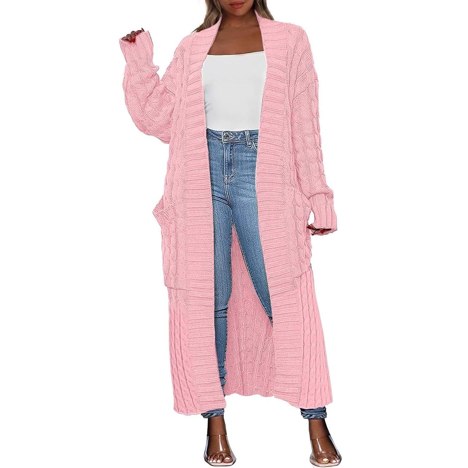 🔥 Last Day For Clearance !-Women's Long Cardigan 2026 Oversized Coat Long Sleeve Open Cardigan Knitted Extra