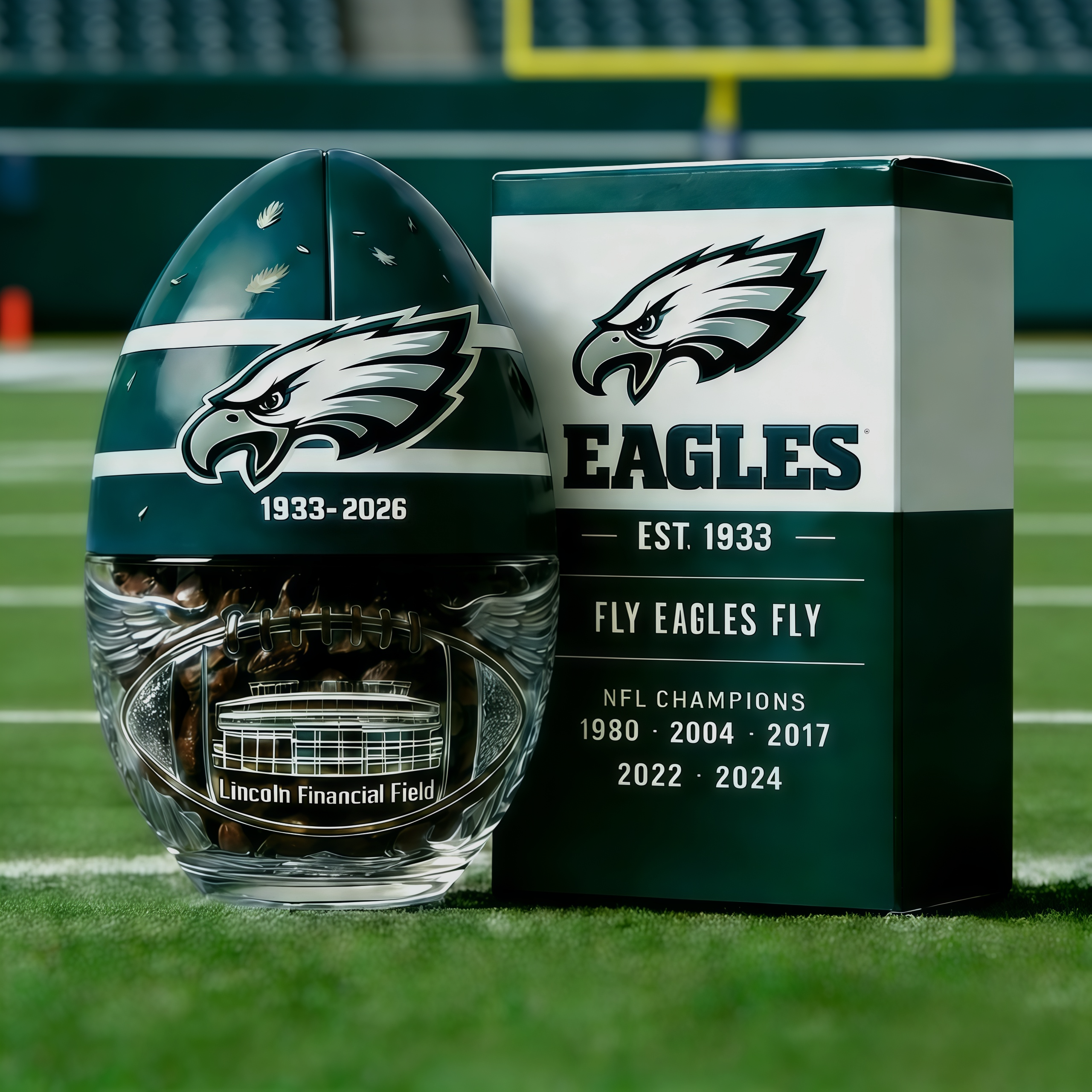 Eagles 93nd Anniversary Footbal Coffee Bean Collector Jar