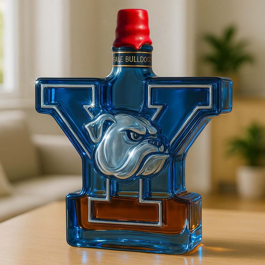 Yale Bulldogs Whiskey Bottle
