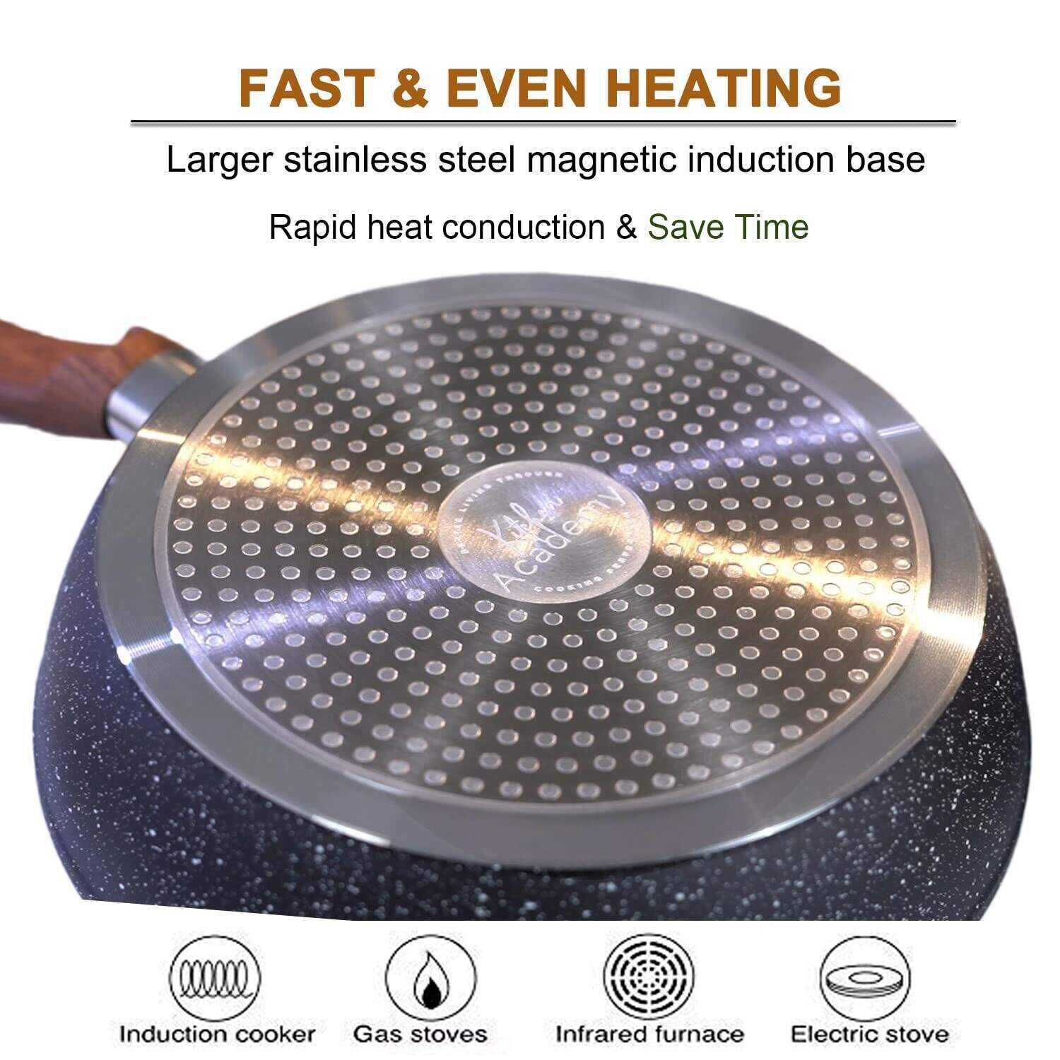 Induction Cookware Sets - 12 Piece Cooking Pan Set