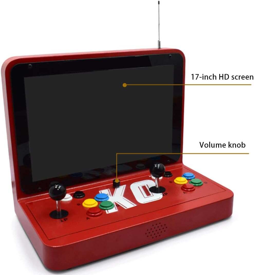 10000 Games in 1 Box Arcade Game Console, 10-inch HD Screen Game Console or PC Projector 4K TV, 2-4 Players Online Game, 3D Games, Search/ Save/Hide/Pause Game
