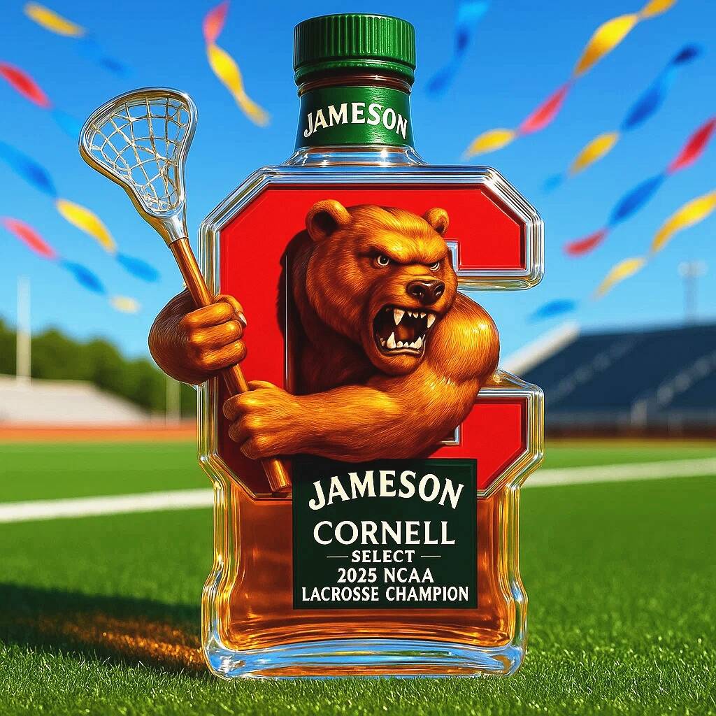 Cornell University 2025 NCAA Lacrosse Championship Bottle