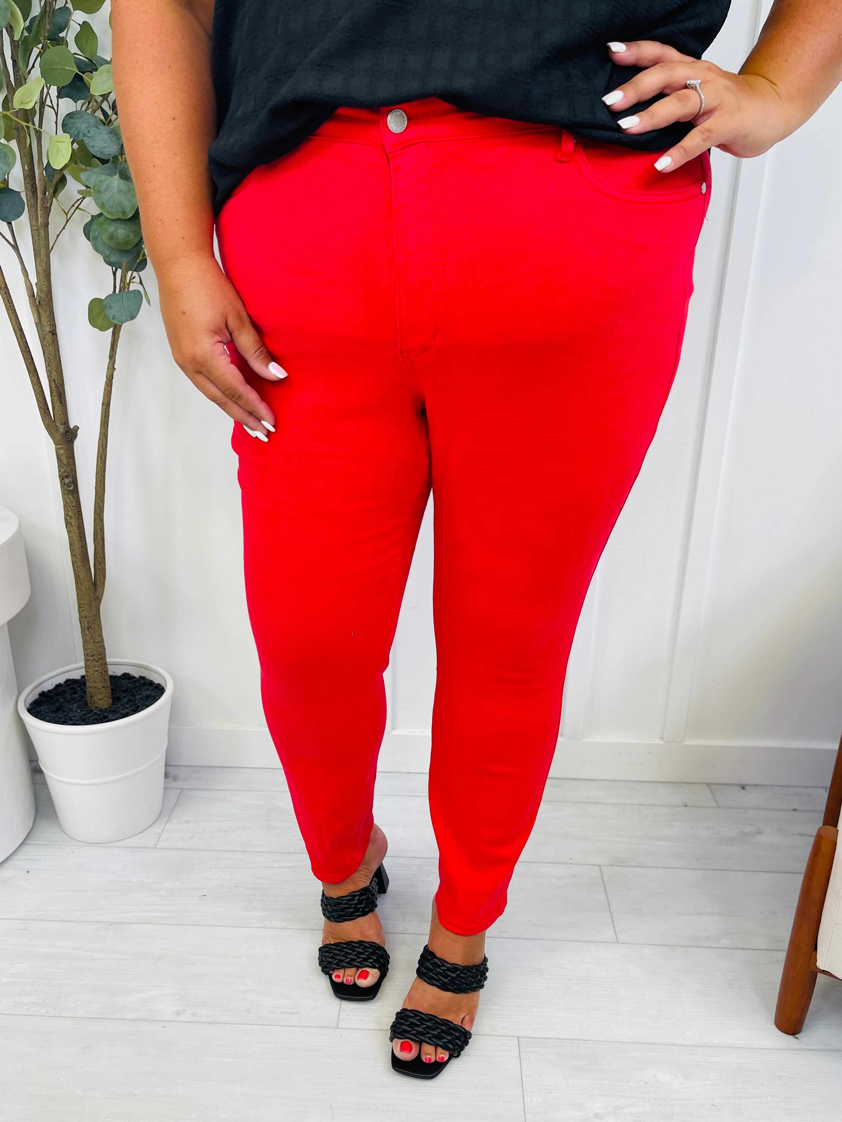 REG/CURVY Red Hot Tummy Control Skinny Jeans