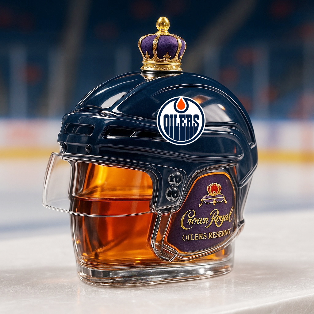 Oilers Helmet Whiskey Bottle
