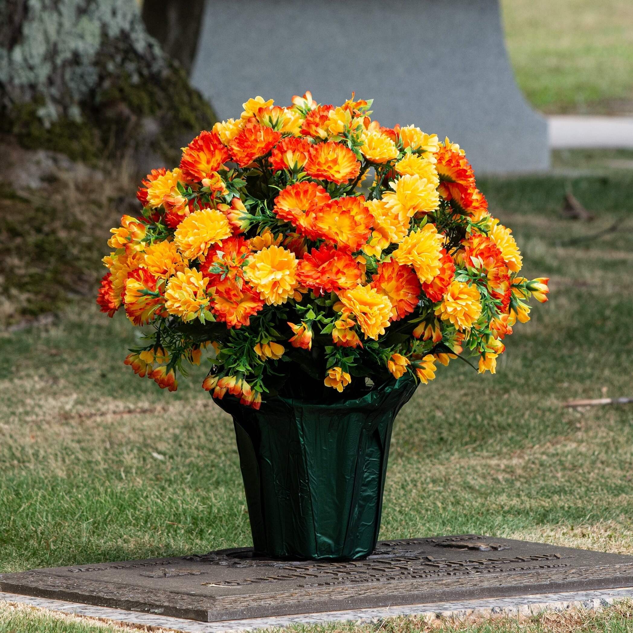 🏆Last Day 49% OFF⚡Artificial Flowers Sunset Garden Mums Bouquet Decoration - UV resistant, Waterproof, Windproof