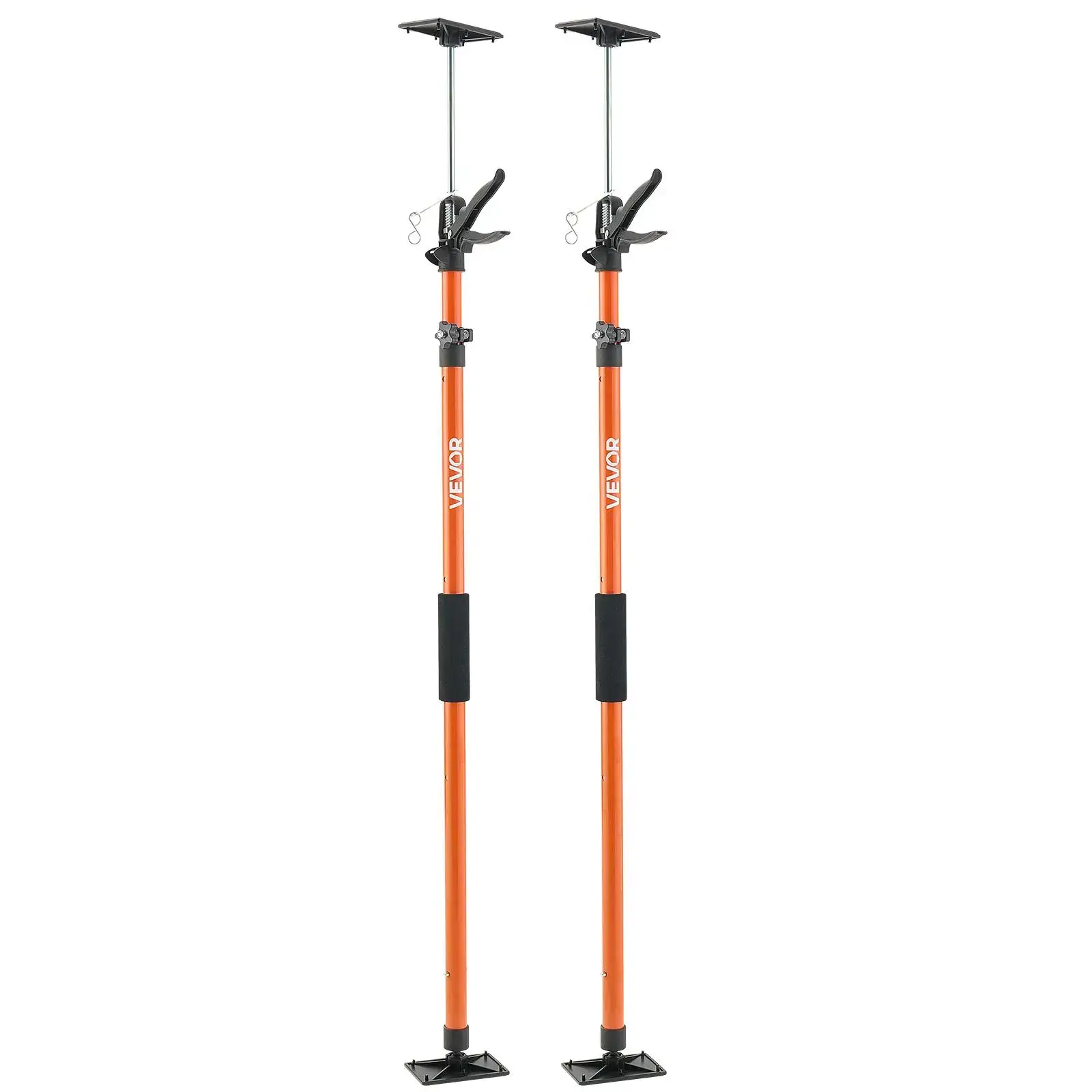 2-Pack Cabinet Jack Support Pole, Steel Telescopic Adjustable 3rd Hand System with Carry Bag, 45.7-114.2 in Adjustable Angle Weight Support Rod, 154 lbs Capacity for Cabinet Installation, Drywall Lifting