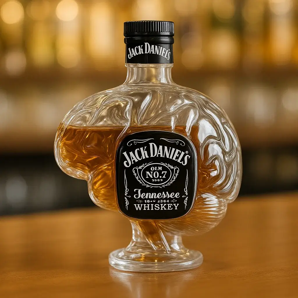 Brain Whiskey Bottle