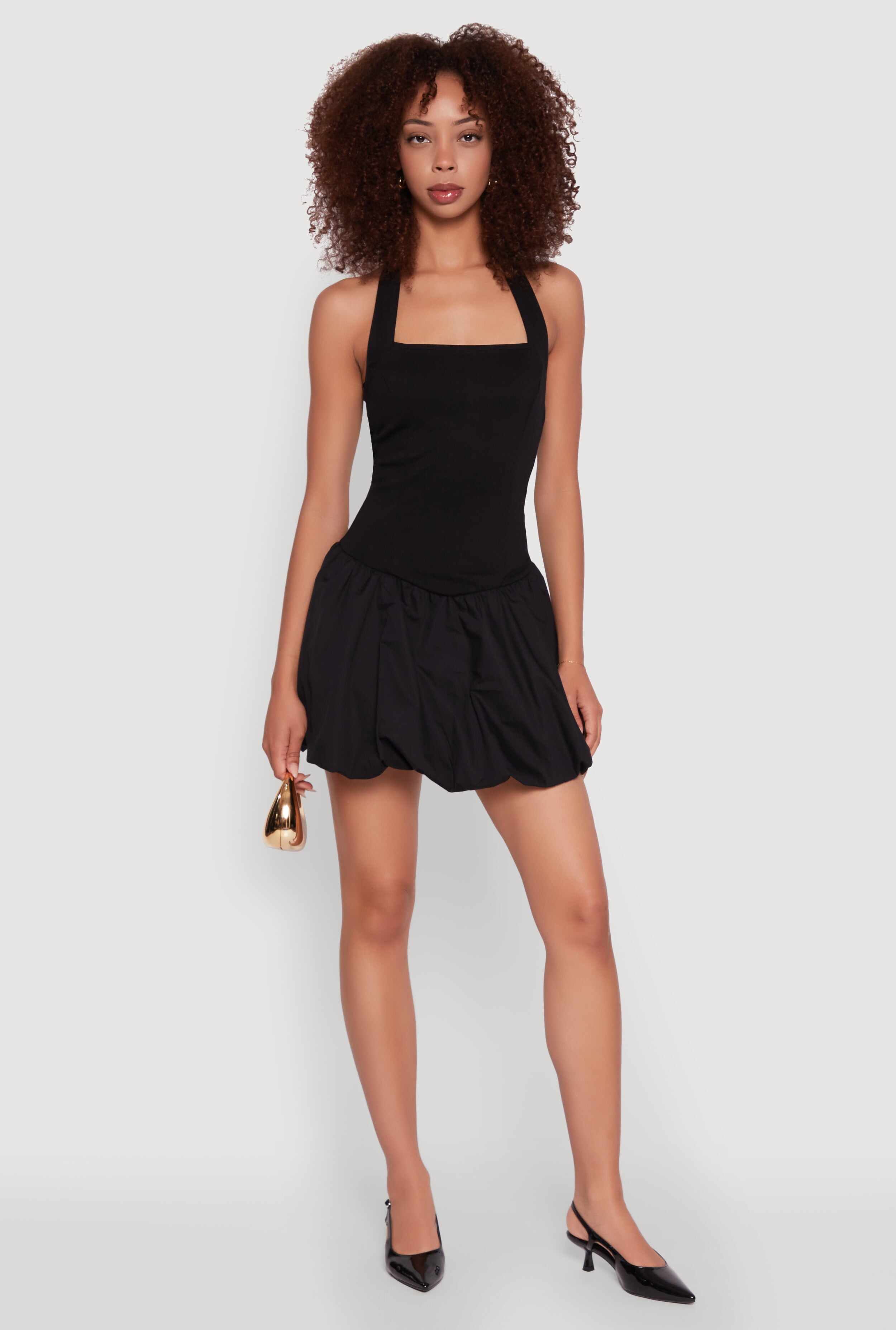 Iris Halter Bubble Hem Dress
