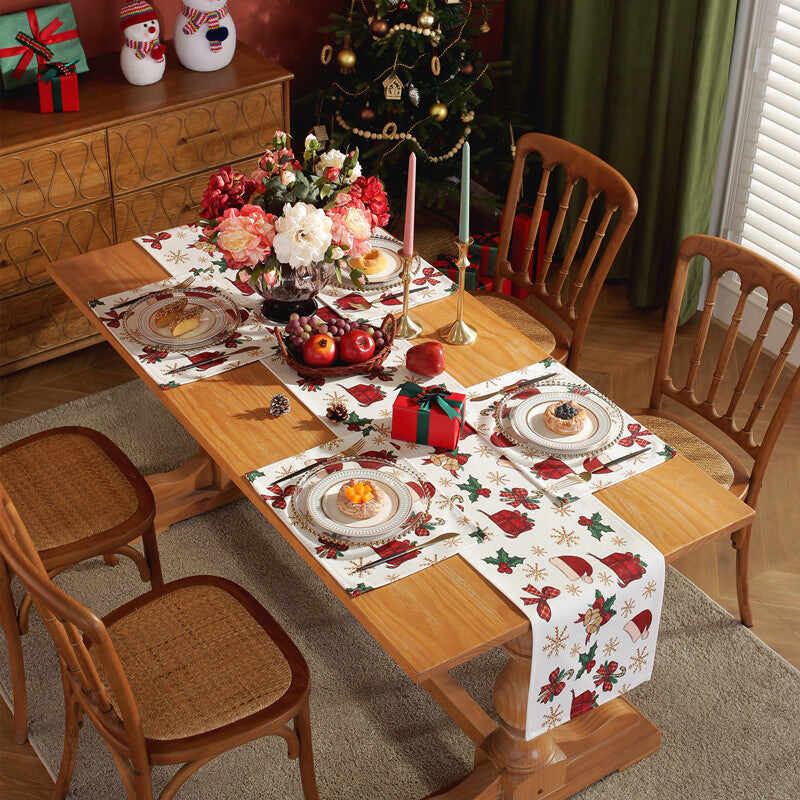 Merry Christmas Holiday Table Runner