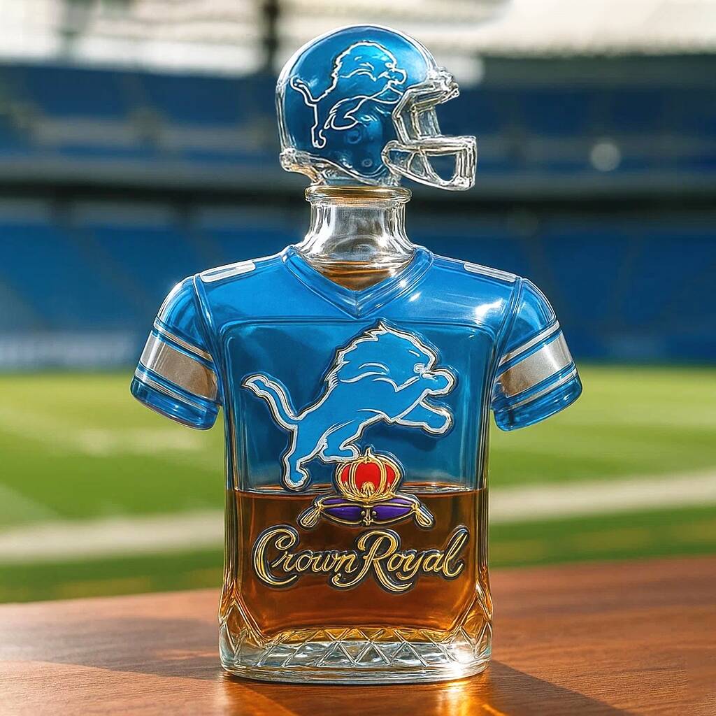 Detroit Lions Creative Whiskey Bottle