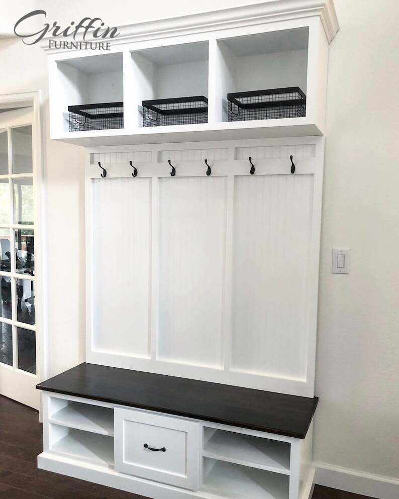 BIRMINGHAM 3-section Entryway bench with storage